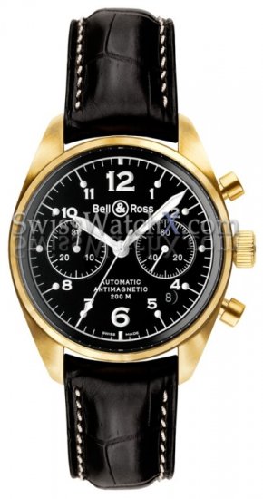 Bell & Ross Vintage 126 Gold Black - zum Schließen ins Bild klicken